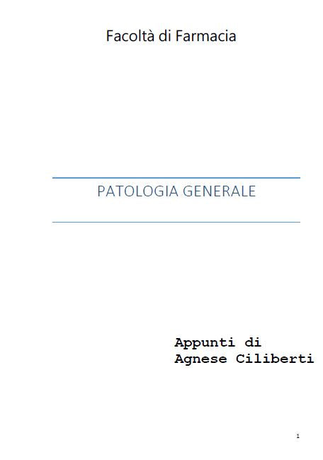 Patologia - Appunti