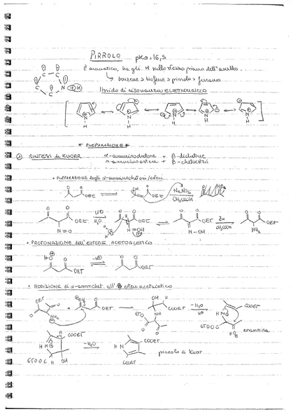 Chimica organica - Appunti &quot;Eterocicli e meccanismi di reazione&quot;
