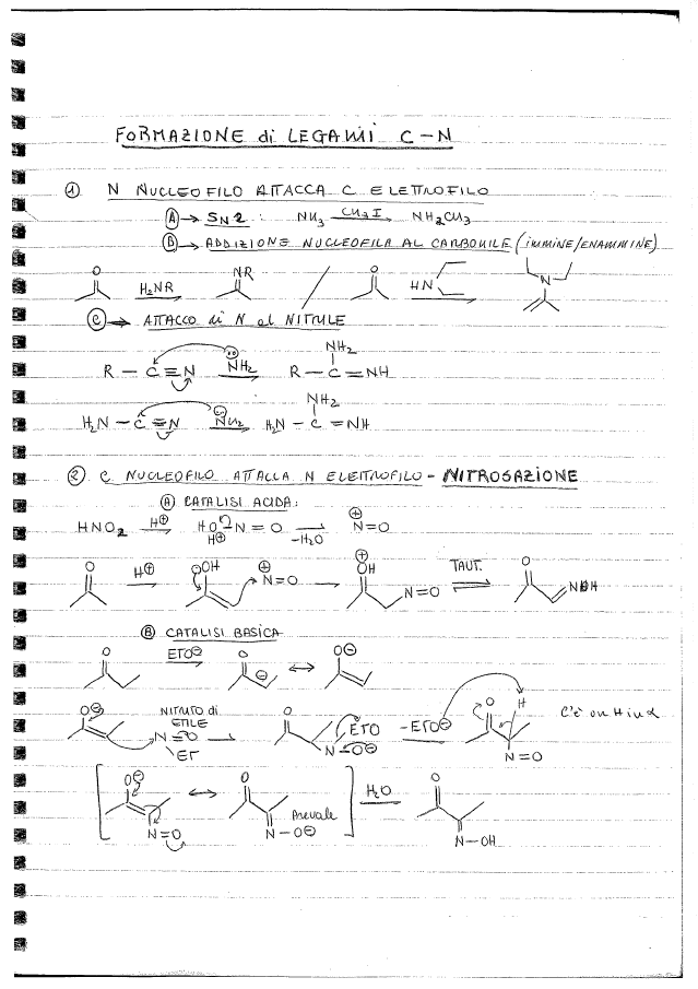 Chimica organica - Appunti &quot;Eterocicli e meccanismi di reazione&quot;